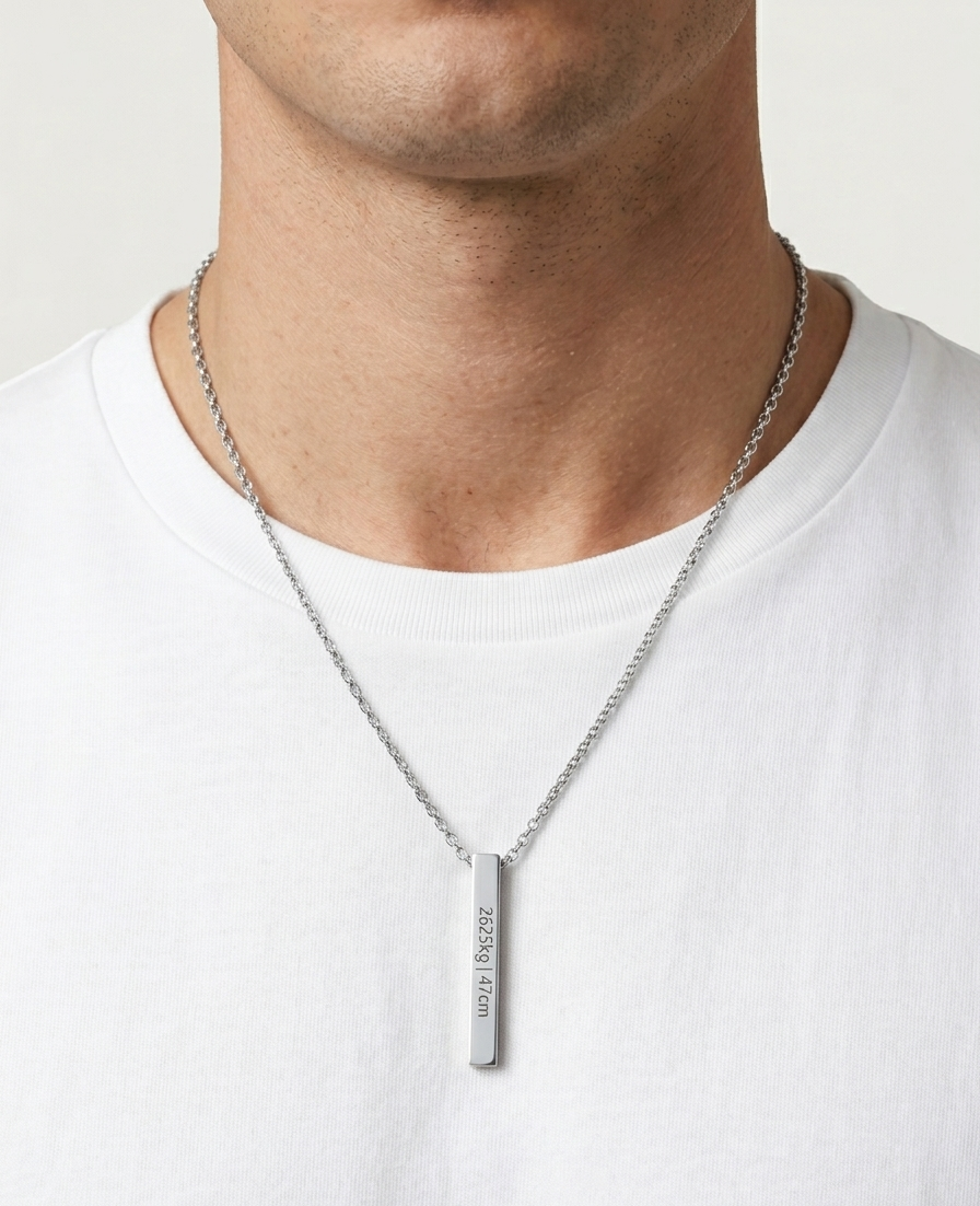 Colar Vertical - Personalizado em Aço