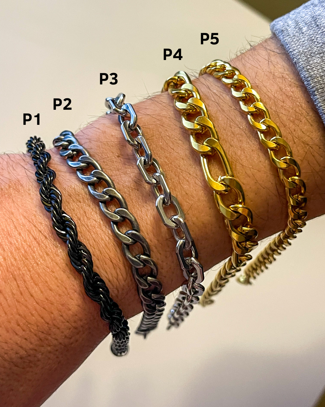 Pulseiras Homem em Aço Inoxidável