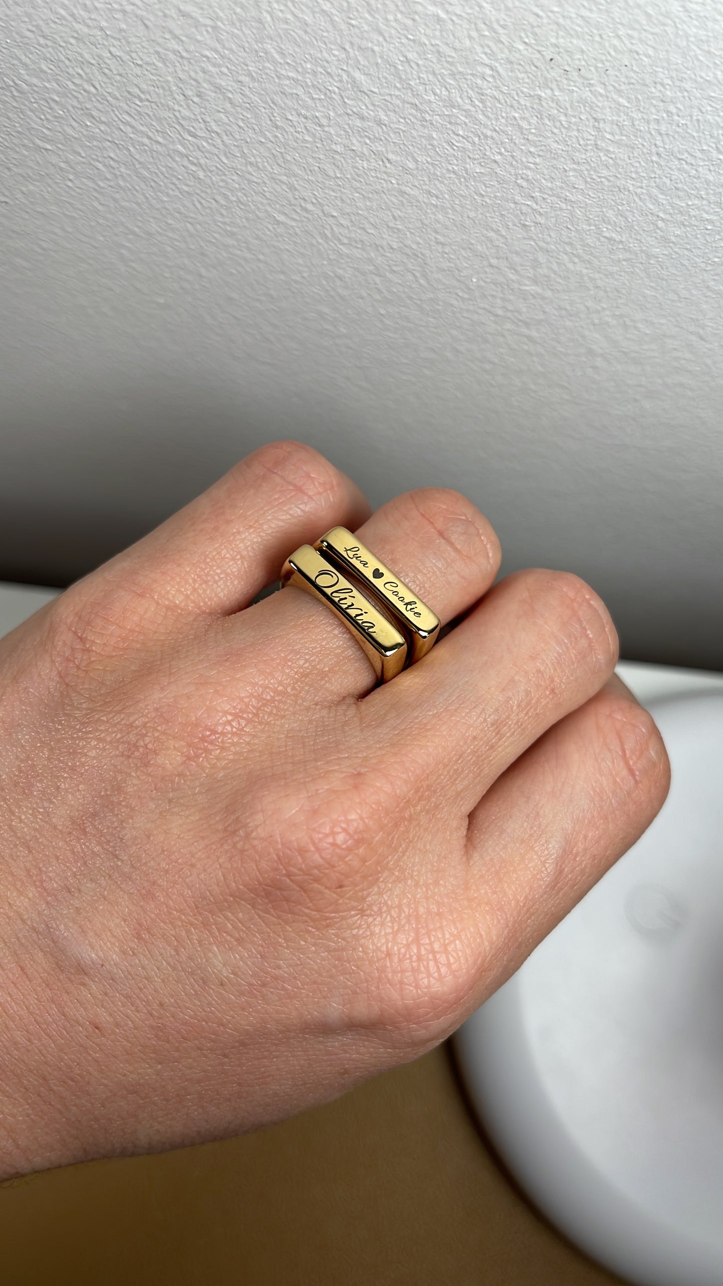 Anel Memória - Personalizado em Aço