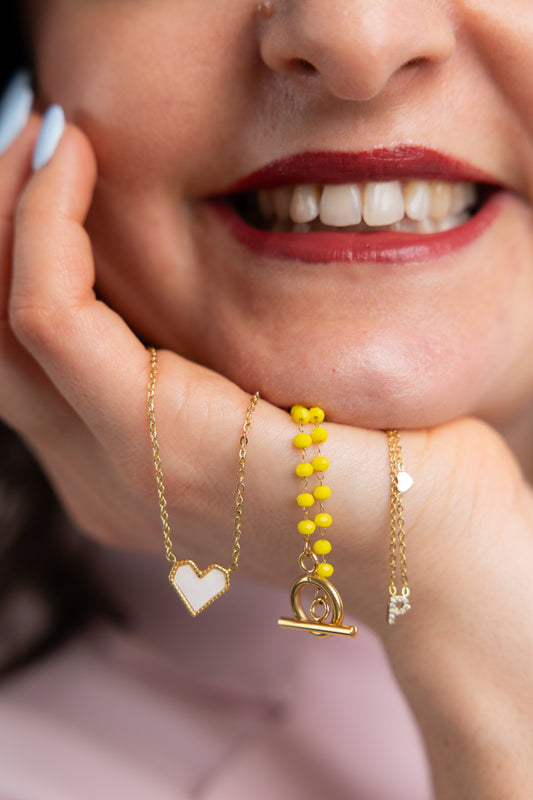 Colar com Inicial - brilhantes
