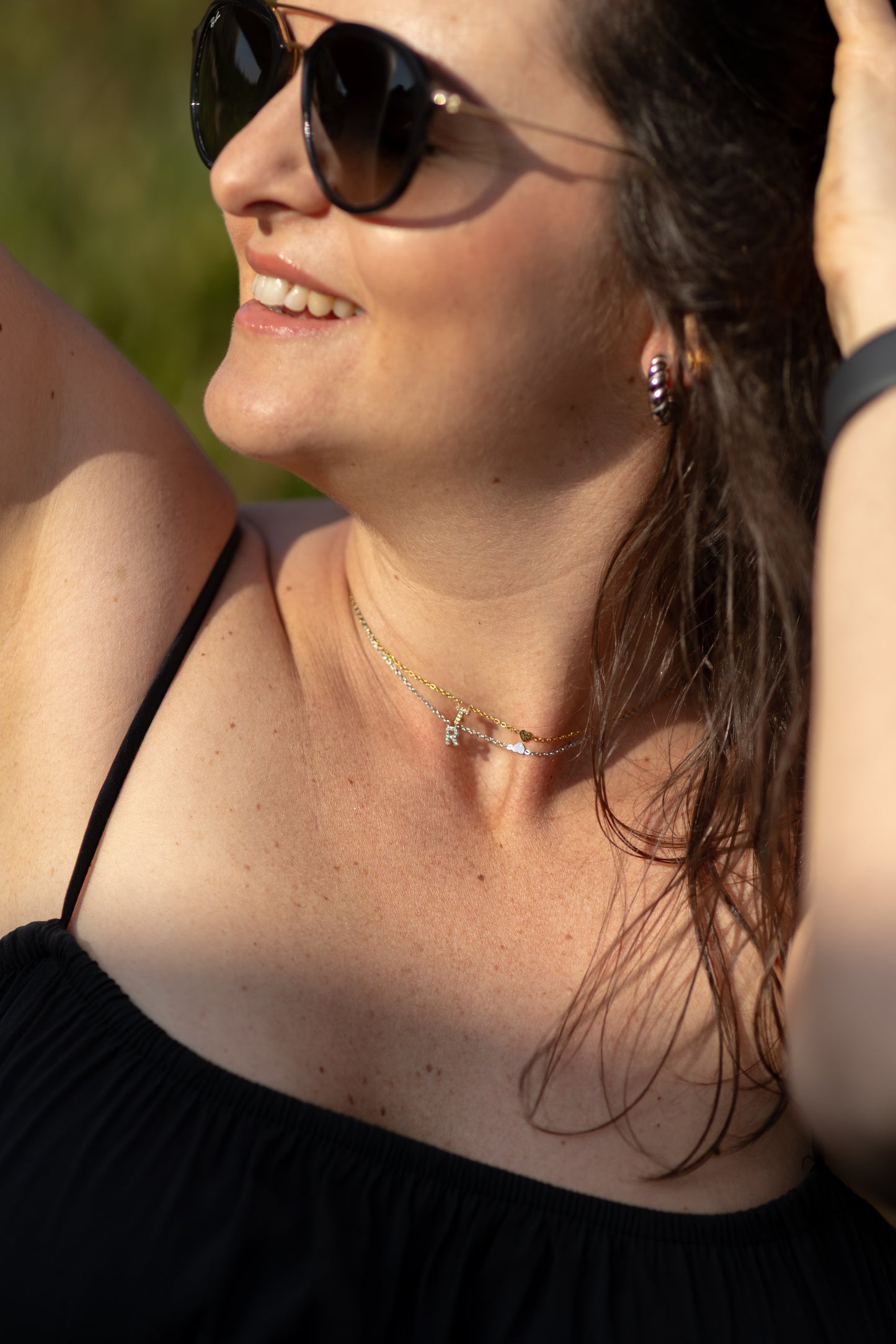 Colar com Inicial - brilhantes