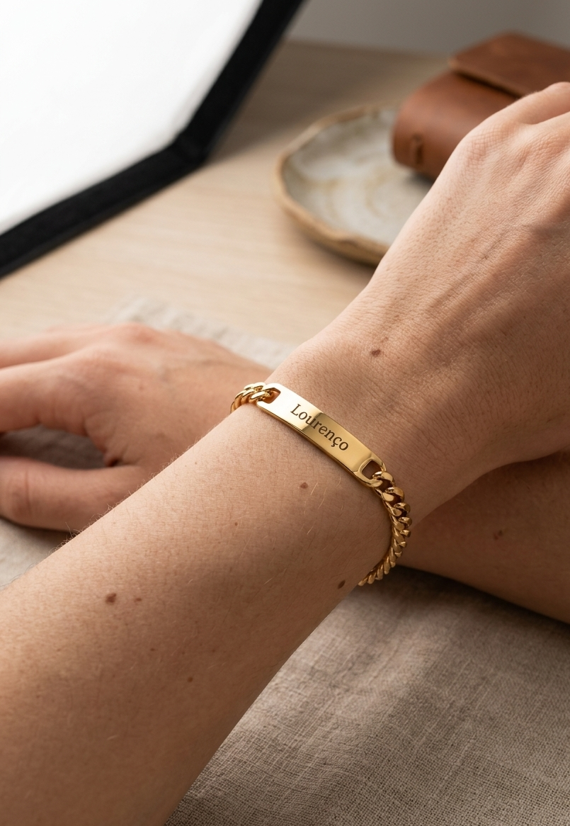 Pulseira Amoleto - Personalizada em Aço