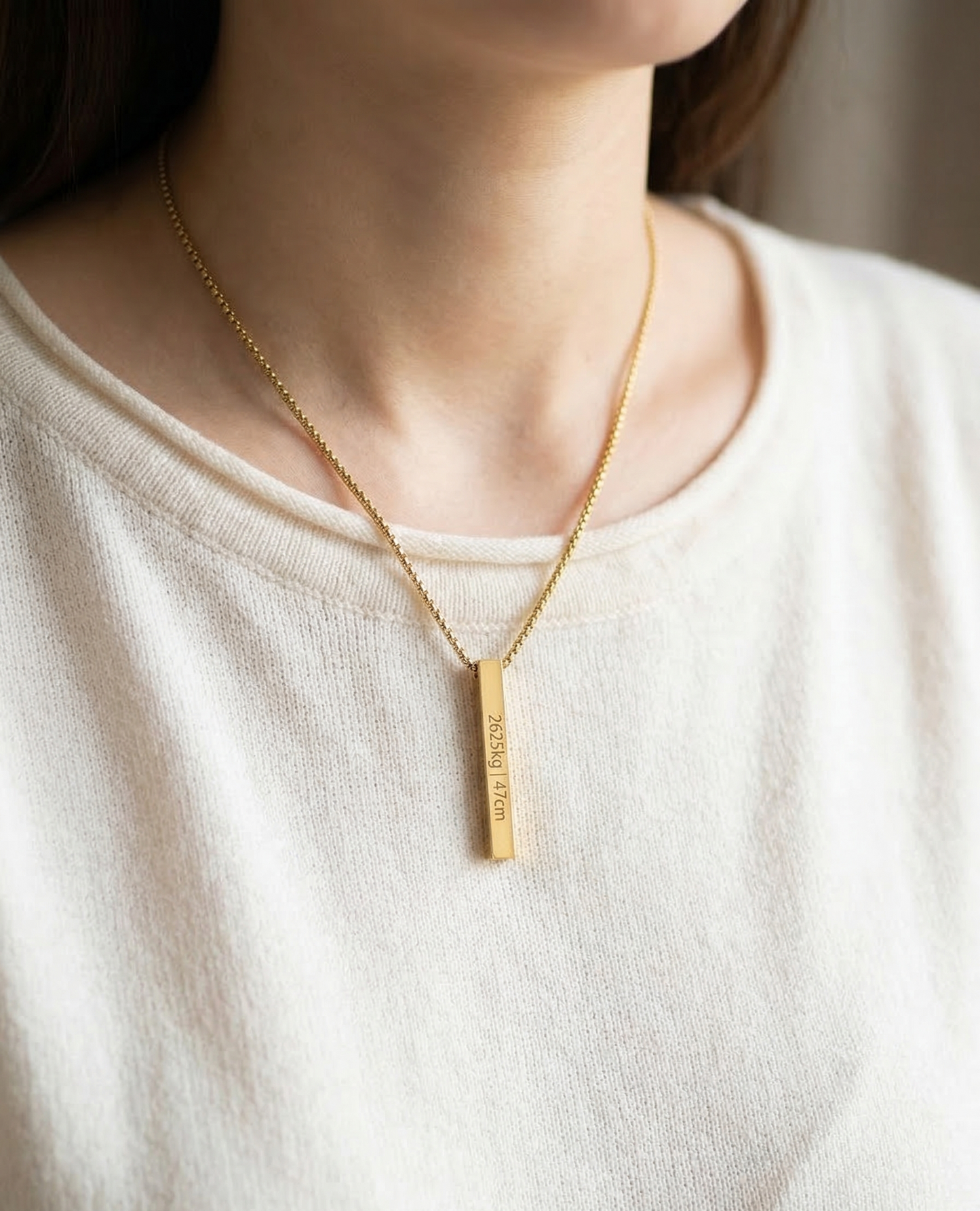 Colar Vertical - Personalizado em Aço