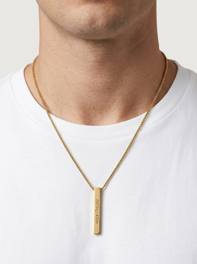 Colar Vertical - Personalizado em Aço