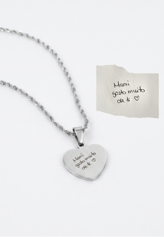 Colar Manuscrito - Personalizado em Aço
