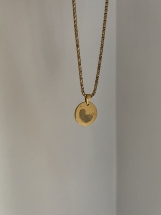 Colar Impressão Digital - Personalizado em Aço